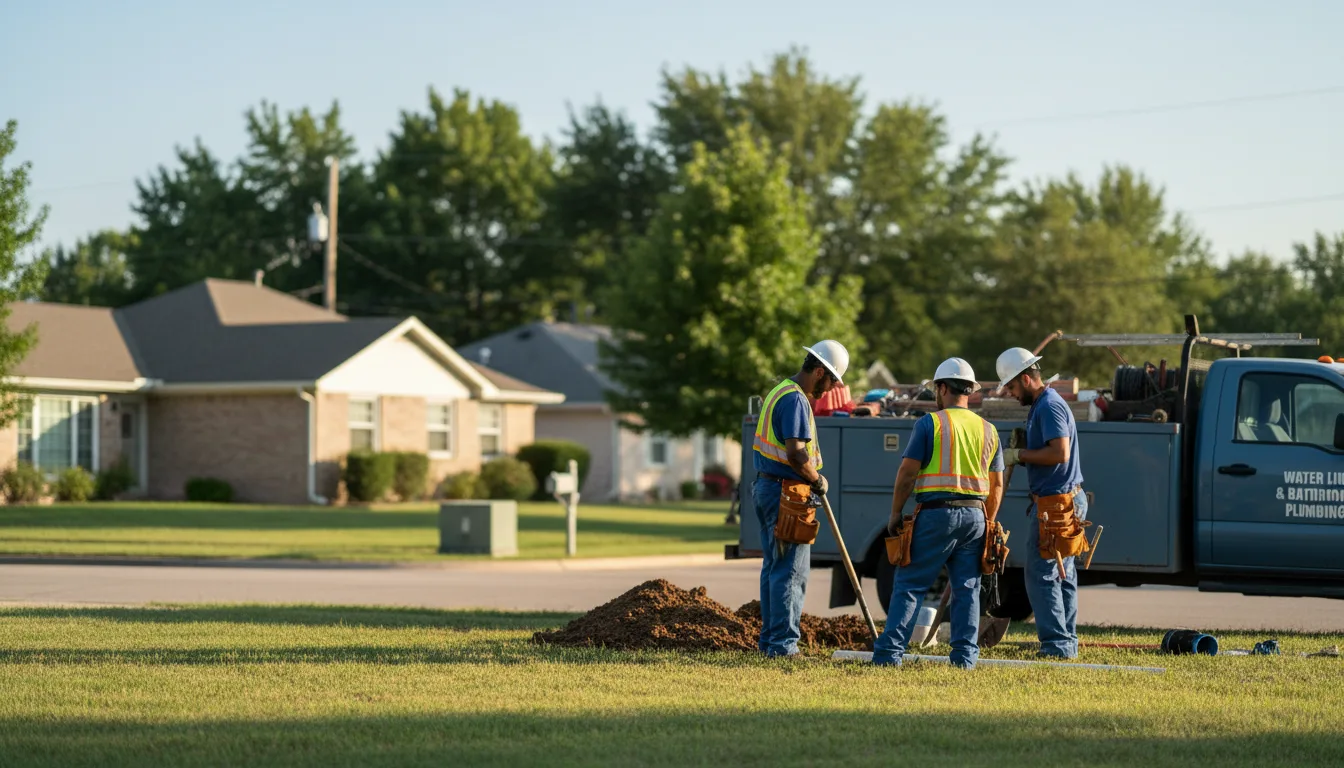 Residential water line and bathroom plumbing service in Jefferson, TX